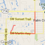 Mapp Road short route map