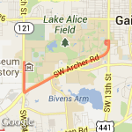 6 Miles Gainesville route map