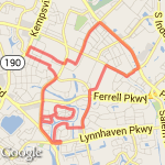 9.56 miles route map