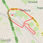 Norbury Park Route route map