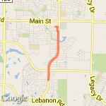 Monday run  route map