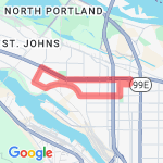 Portland N route map