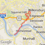 8 mile to waterfront area route map