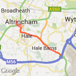 Alty up to M56 route map