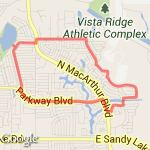 Lakes of Coppell 5.5 mi  route map