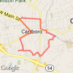 3 mile 11/4 route map