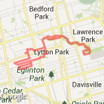 Sunday long run route map