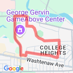 Full Stadium to Hewitt route map