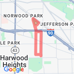 Strong-Natoma-Norwood Park Loop-Back route map