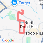 Walking route route map