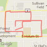 2.3 mile route route map