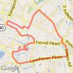 9.7 miles or almost 16k route map