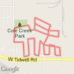 Cole Creek route map