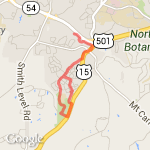 5 miler Morgan Creek trail route map