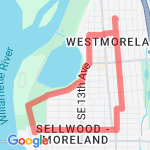 To Sellwood Park route map