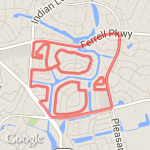 6.51 miles route map