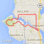 Discovery Park/Fremont 11 Mi loop. route map