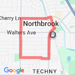 Northbrook around Wescott Park route map