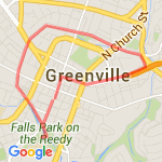 Greenville downtown route map