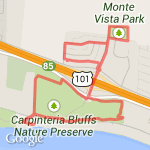 Monte Vista/ Bluffs route map
