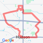 8 mile Downtown/303/S. Hayden/Herick route map