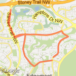 Calgary - Edgebrook Drive to Stoney Trail Loop route map