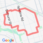 Walking route route map