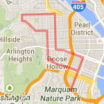 NW Portland route map