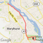 George Rogers to Mary S. Young route map