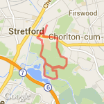 chorlton brook/mersey dog 4.13 miles route map