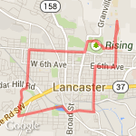 Flat and fast intown run route map