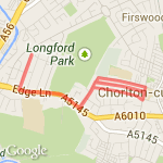 stretford chorlton roads 3 miles route map