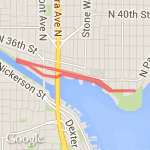 Gas Works 3 miles route map