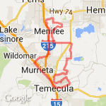 56.6 mile bike route map