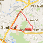 stretford chorlton stretford roads 5 miles route map