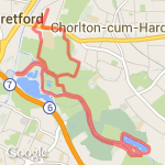 stretford chorlton ees stretford jacksons waterpark 8 miles route map