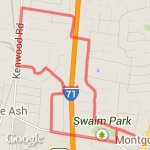 Cooper to Kenwood to Zig Zag to Cooper route map