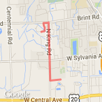 home to Southview sign 4.5  route map