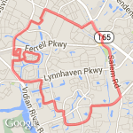 10.1 mile run route map