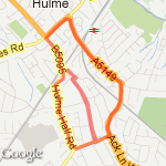 5K Cheadle Hulme run route map