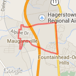 5ish mile maugansville loop route map