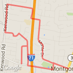 Zig Zag route with stop at Kotsovos route map