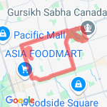 milliken 11K  route map