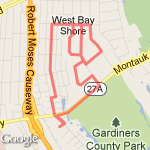 Tom through Bri's neighborhood route map