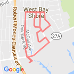 Tom through Bri's neighborhood route map