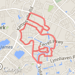 10 mile or 16k run route map