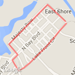 East Shore 1 mile route map