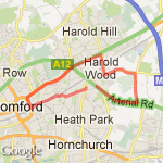 Romford route map