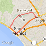 San Vicente Blvd. route map