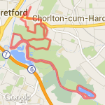 stretford chorl ees mersey 11 miles route map